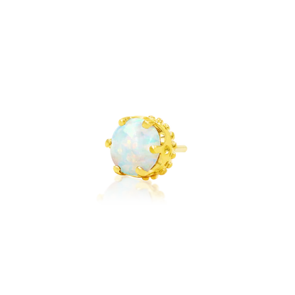 14ct GOLD CROWN SET WITH OPAL