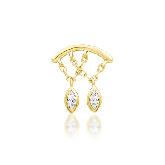 14ct GOLD Delphine - White CZ