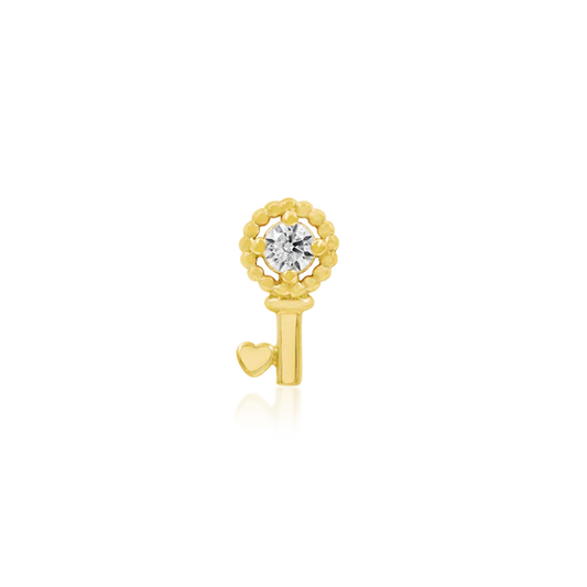 14ct GOLD KEY WITH HEART