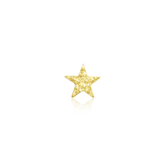 14ct GOLD HAMMERED STAR