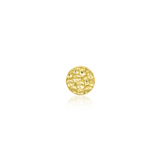 14ct GOLD HAMMERED DISK