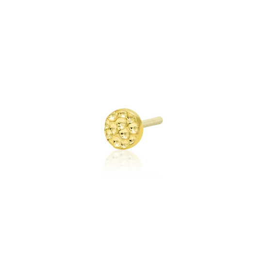 14ct GOLD HAMMERED DISK