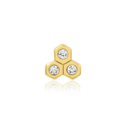 14ct Gold TRI-HIVE