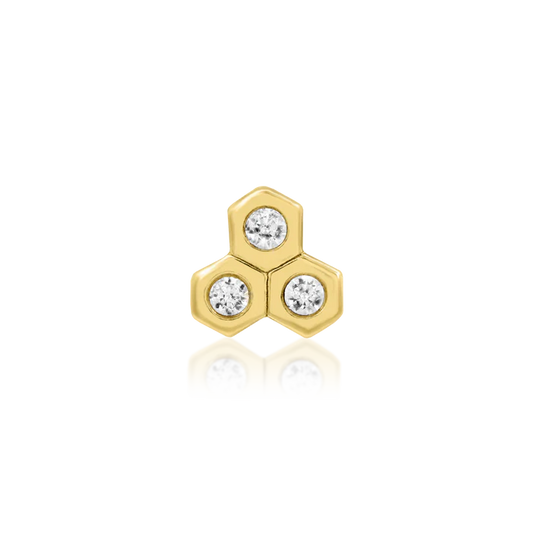 14ct Gold TRI-HIVE