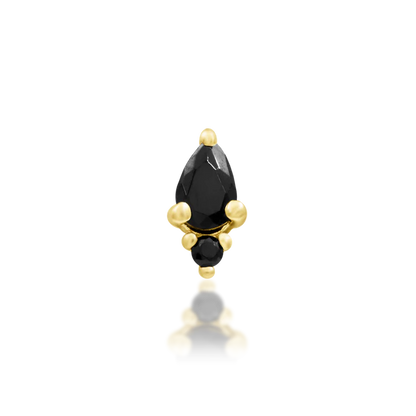 14ct GOLD Karma - Black CZ