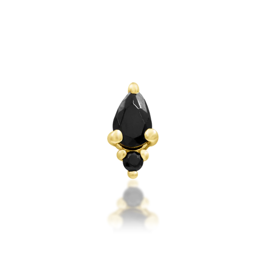 14ct GOLD Karma - Black CZ