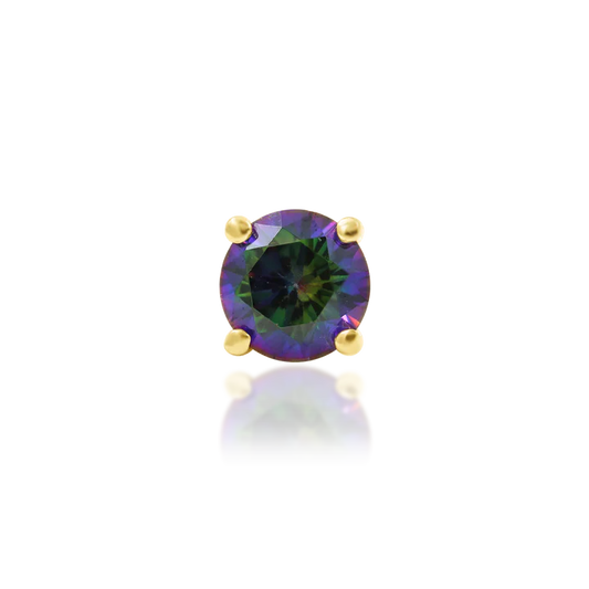 14ct GOLD MYSTIC PRONG-SET