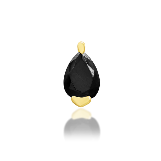 14ct GOLD Paige - Black CZ