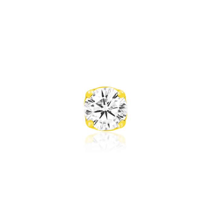 14ct Gold PRONG-SET CZ
