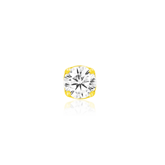 14ct Gold PRONG-SET CZ