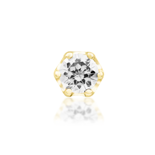 14ct GOLD Selena - White CZ