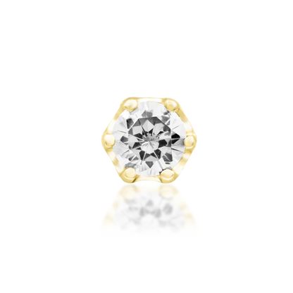 14ct GOLD Selena - White CZ