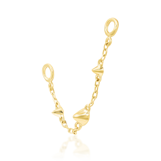 14ct Gold SPIKED CHAIN
