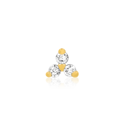 14ct Gold TRINITY CZ