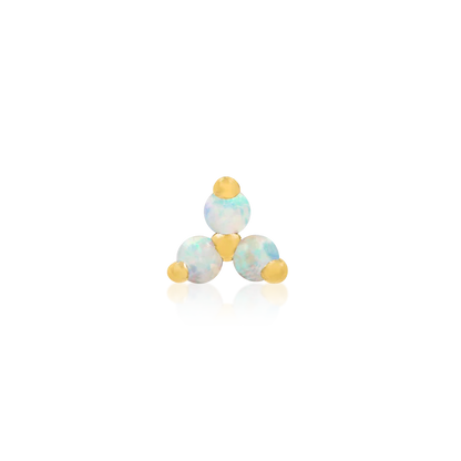 14ct Gold TRINITY WITH OPAL