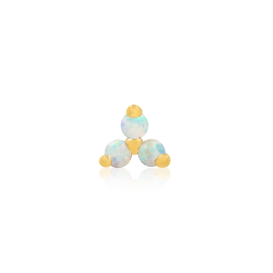 14ct Gold TRINITY WITH OPAL