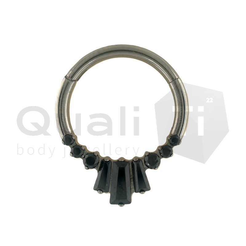 Liquorice 'Freyja' Hinged Segment Ring