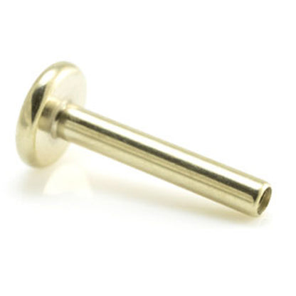 Zircon Gold Titanium Labret Stem - Threadless or Internally Threaded