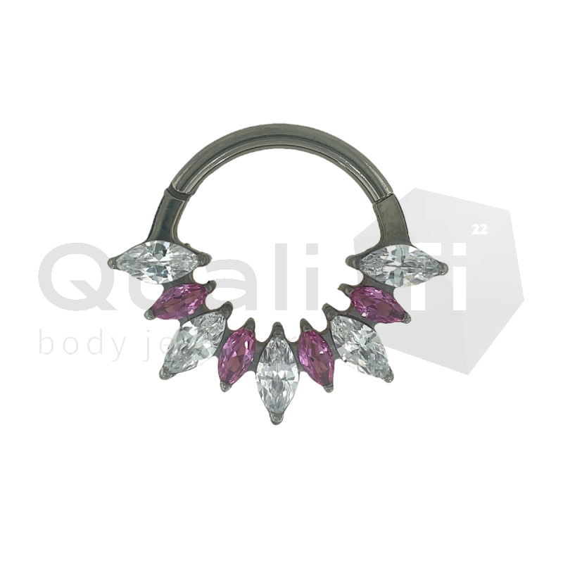 Rosy ‘Pollux' Hinged Ring