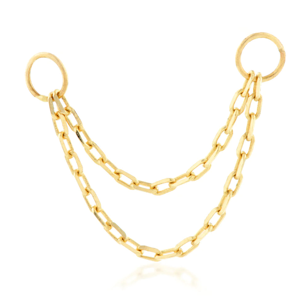 14ct Gold Hanging Double Chain