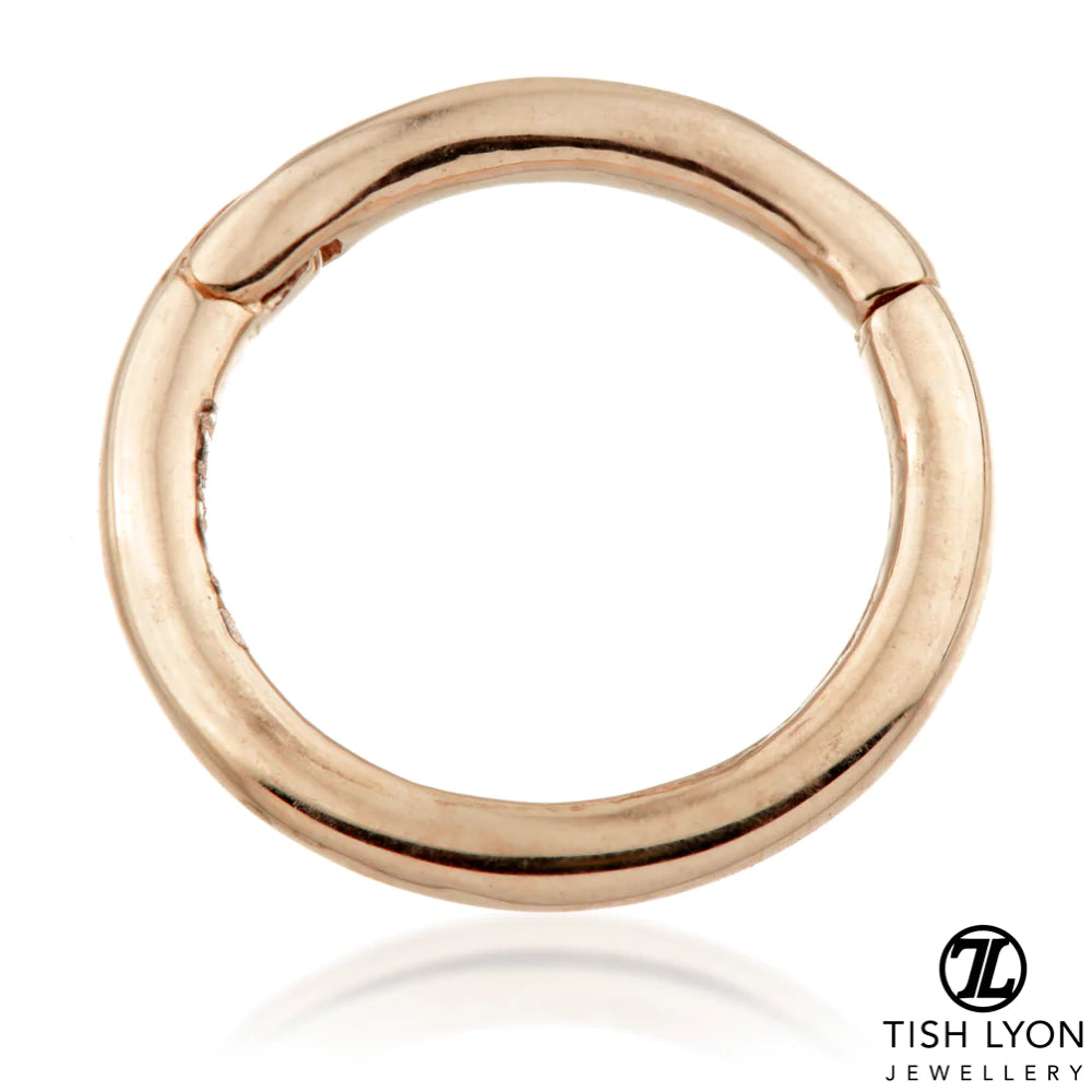 14ct Gold Hinge Plain Segment Ring