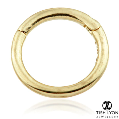 14ct Gold Hinge Plain Segment Ring