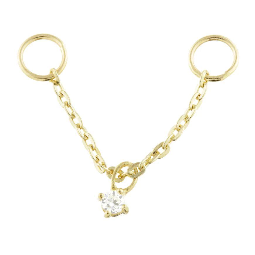 9ct Gold Hanging Gem Chain