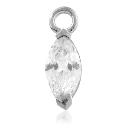 9ct Gold Jewel Marquise Charm