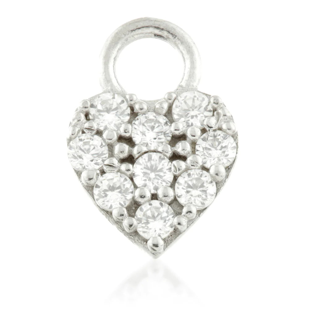 9ct Gold Jewelled Heart Charm