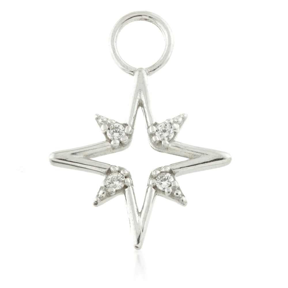 9ct Gold Open North Star Charm