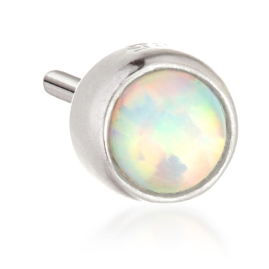 14ct Gold Bezel Set Opal Pin Attachment