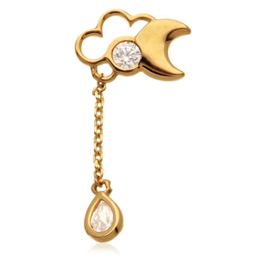 14ct Jewelled Cloud & Moon Attachment