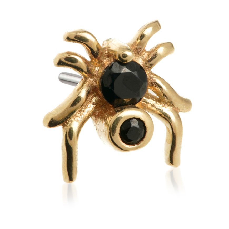 14ct GOLD Threadless Jewelled Spider Attachment