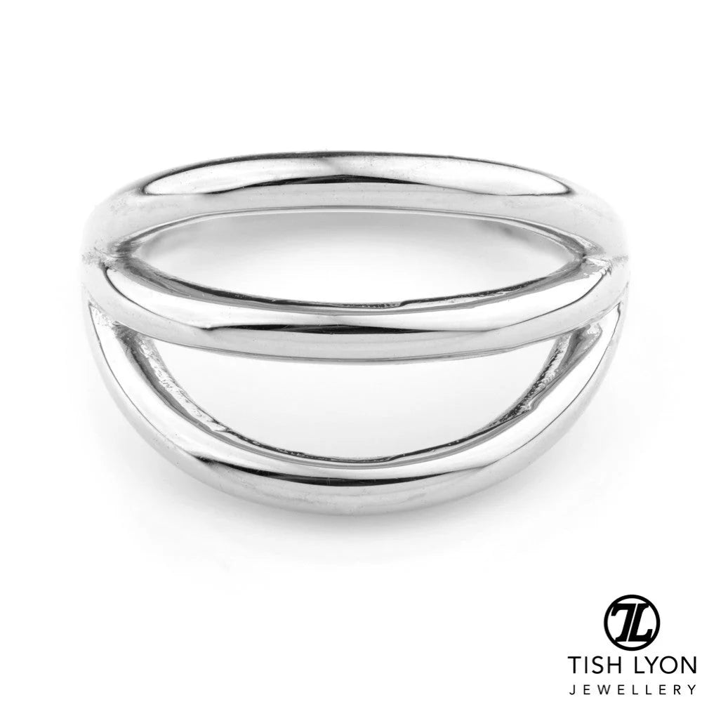 Gold Triple Band Hinged Conch Ring