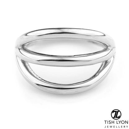 Gold Triple Band Hinged Conch Ring