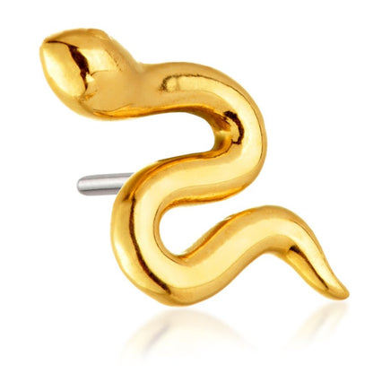 14ct Threadless Gold Snake Pin Attachment